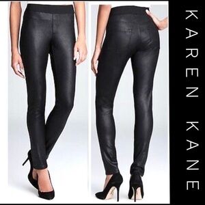 Karen Kane Faux Crackle Leather Leggings Pants Size S NWT